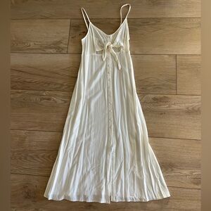Topshop White Button and Tie Maxi Dress Size 0 Petite